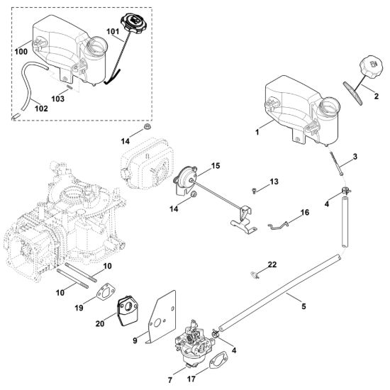 Picture of G - Carburatore, condotto carburante XT-675 (XT675-2046)